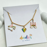 Unicorn Fantasy Charm Bracelet 2.81 Grams, 14KT Gold